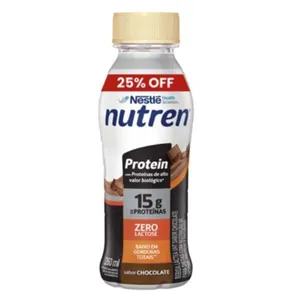 Bebida Láctea Nutren Protein Sabor Chocolate Zero Lactose 260ml 25% Off