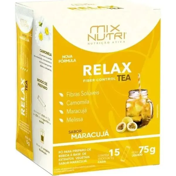 Chá Mix Nutri Relax Fiber Control TEA Sabor Maracujá 75g