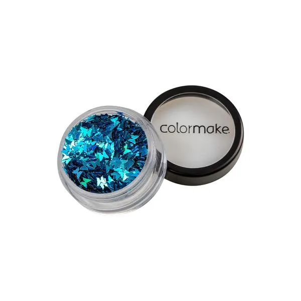 Glitter Shine Colormake Borboleta Azul Turquesa 2g