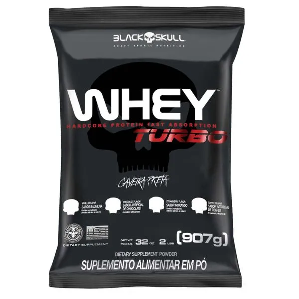 Whey Turbo - Refil 907g - Black Skull Refil Whey Turbo Toffe 907g