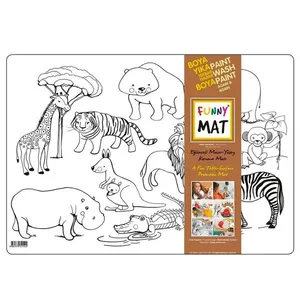 Tapete Para Colorir Funny Mat Animais Selvagens Polipropileno 1114 - Menno