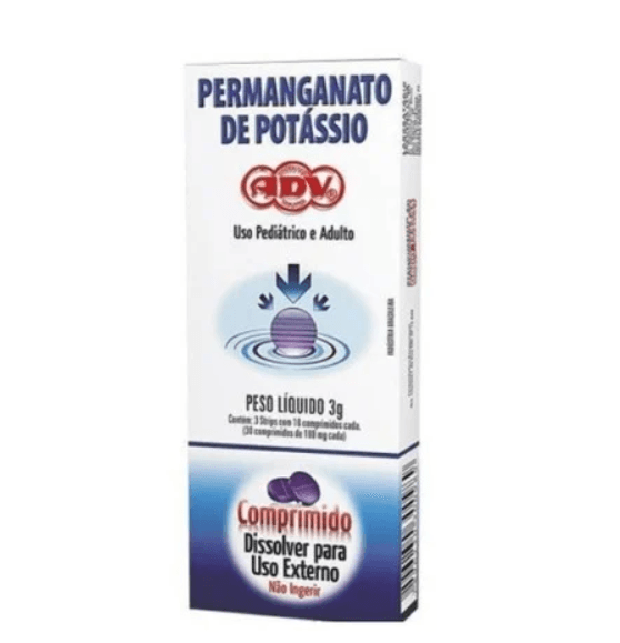 Permanganato de Potássio ADV 10 Comprimidos Solúveis para Banho