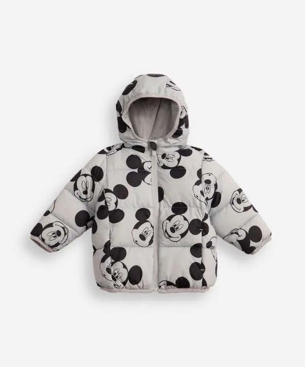 jaqueta puffer infantil mickey cinza 4