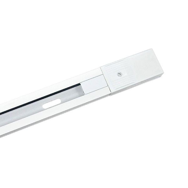 Trilho Eletrificado De Sobrepor Para Spot Nordecor Com 2 Metros Bivolt Branco 6060