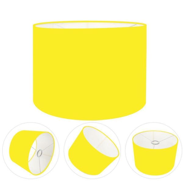 Cúpula Abajur Cilíndrica Cp-7018 ø40x25cm Amarelo