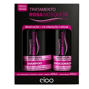 Kit Eico Tratamento Rosa Mosqueta Shampoo 450ml + Condicionador 400ml
