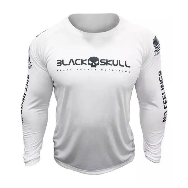 Camiseta Dry Fit Soldado BOPE Manga Longa Preta Camiseta Dry Fit Soldado Bope Manga Longa Branca – M