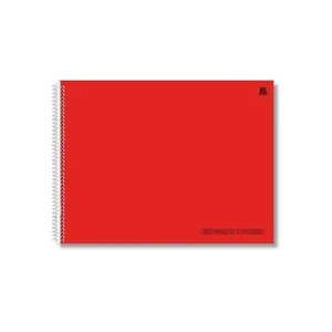 Caderno de Cartografia e Desenho Animativa Capa Lisa Espiral 60 Folhas Vermelho Caderno de Cartografia e Desenho Animativa Capa Lisa 60 Folhas Vermelho