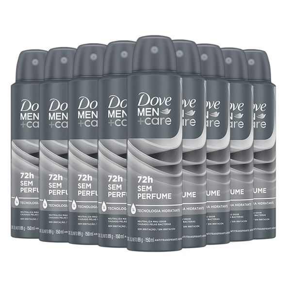 Kit Desodorante Aerosol Dove Men Sem Perfume 150ml - 9 unidades