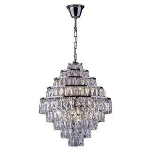 Lustre De Cristal Florença Belle 9 Lâmpadas G9 Cromado Bivolt Startec