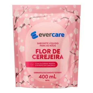 Sabonete Líquido Para Mãos Ever Care Flor De Cerejeira Refil 400ml