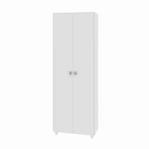 Sapateira Alta Multiuso Branca com 2 Porta e 8 Prateleiras SA3406 Tecnomobili