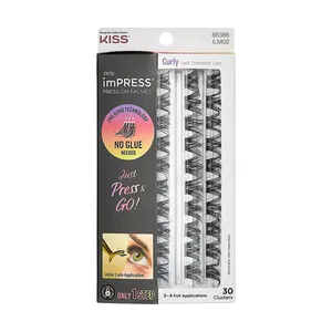 Cílios Postiços ImPRESS Press-on Falsies Curly - Kiss New York Falsies Curly Preto