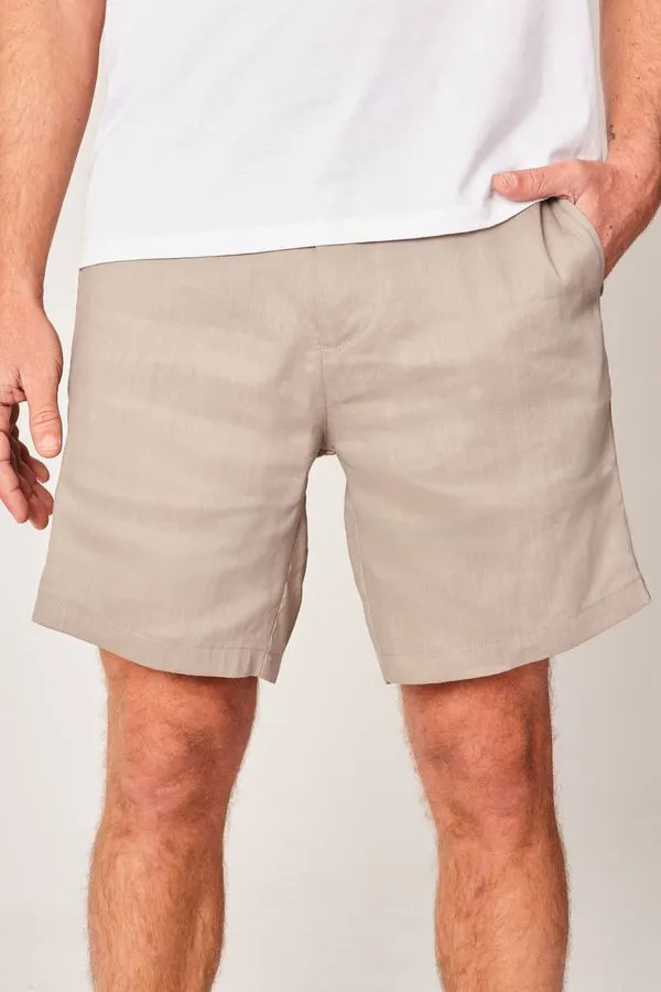 Bermuda Casual Linho Tech Cinza Lua - 44