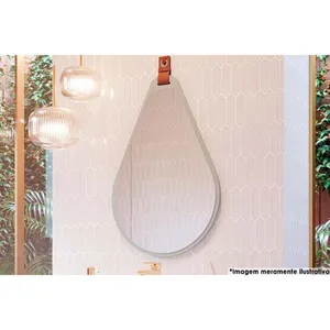 Espelho De Sala Gota 50x76cm Pistache/freijo - Mgm