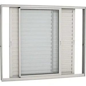 Janela Veneziana Alumínio Branco 3 Folhas Móveis 100x150x8 Alumifort Sasazaki
