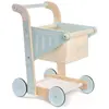 Carrinho de Compras Educativo de Madeira ROBUD para Bebês, Meninos e Meninas, Brinquedo de Aprendizado para Caminhantes Iniciantes de 10 meses a 1 ano