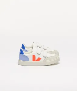 V-12 Leather White Multico Orange Fluo
