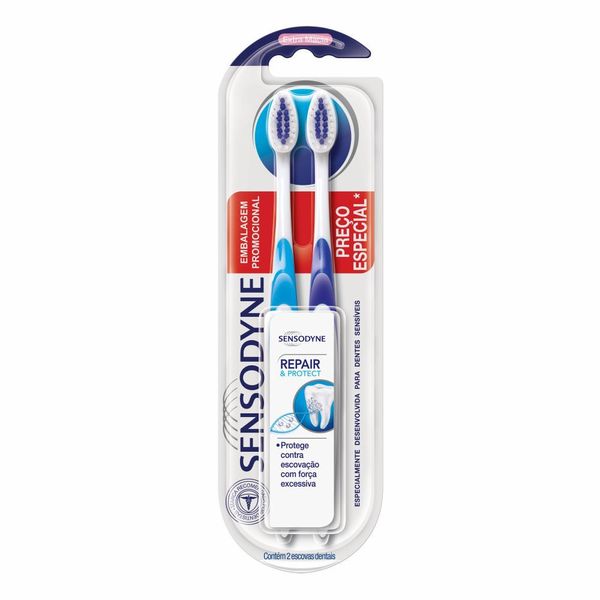 Escova Dental Repair e Protect Sensodyne Sortido 2 Unidades