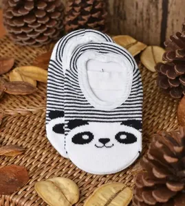 Meia Sapatilha Antiderrapante Panda Tam. 15 a 23 Branco - 15 a 20