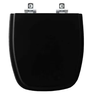 Assento Sanitário Soft Close Art Preto Para Vaso