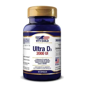 Vitamina Ultra D3 2000UI Vitgold 60 Cápsulas