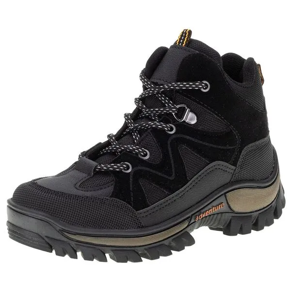 Bota Infantil Masculina Adventure Fiocco - FD901 PRETO/NOBUCK 35