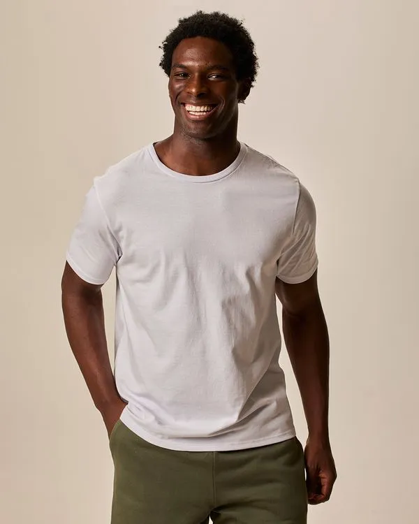Camiseta Masculina Etiqueta Estampada Em Malha Do Abraço Branco - M