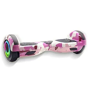 Infantil Skate Elétrico Led Rosa Camuflado