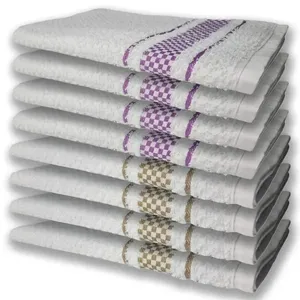 8 Panos De Prato Atoalhado Felpudo 4 Roxo 4 Marrom