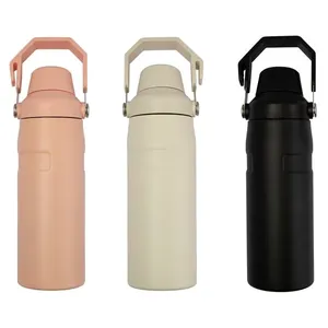 Squeeze 600ml Alça Transporte Inox Sortida 10x7,5x23,5cm LM4317 - honeyhome