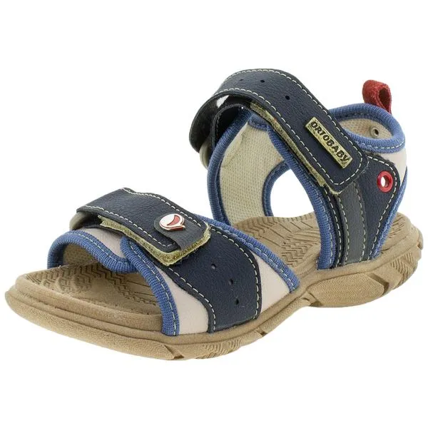 Papete Infantil Masculina Ortobaby - 7103 BEGE/AZUL 26