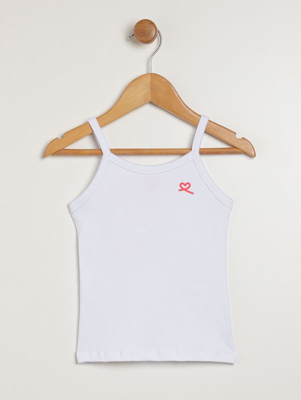 Blusa Regata Infantil Para Menina - BRANCO 1