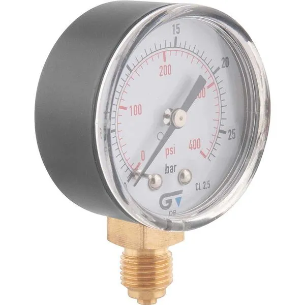 Manômetro Vertical 1/4" BSP 400PSI 50mm ABS 3820 025 - Genebre