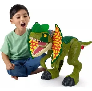Imaginext Jurassic World Dilophosaurus Gigante 66 cm C/ Luz Som E Atira Disco – Fisher Price