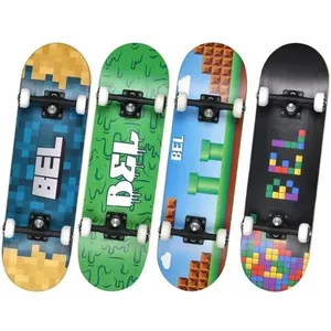 Skate Radical Iniciante Games Shape 6 Lâminas Truck 129MM Rodas 51MM Lixa 80AB Belfix Skate Radical Iniciante Games Shape 6 Lâminas Truck 129MM Rodas 51MM Belfix