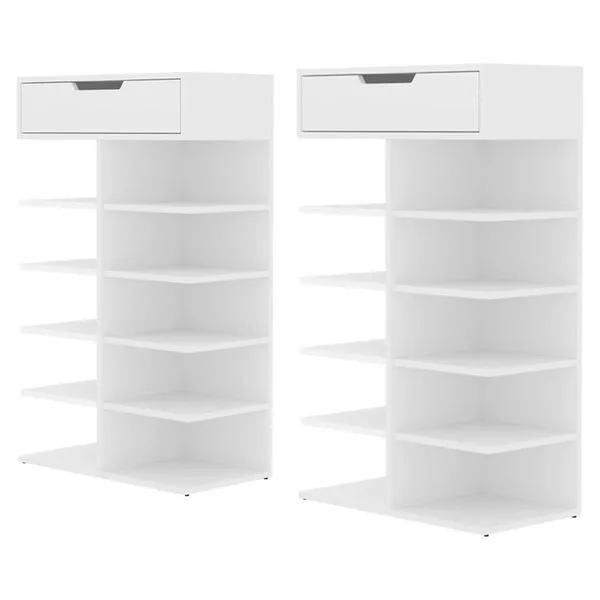 Sapateira Agata Multiuso sem Porta 1 Gaveta 60CM MDP Branco Casa D Móveis