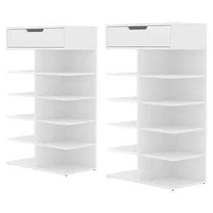 Sapateira Agata Multiuso sem Porta 1 Gaveta 60CM MDP Branco Casa D Móveis