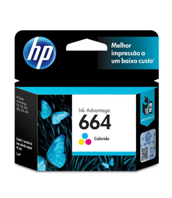 Cartucho de Tinta HP 664 Tricolor F6V28AB