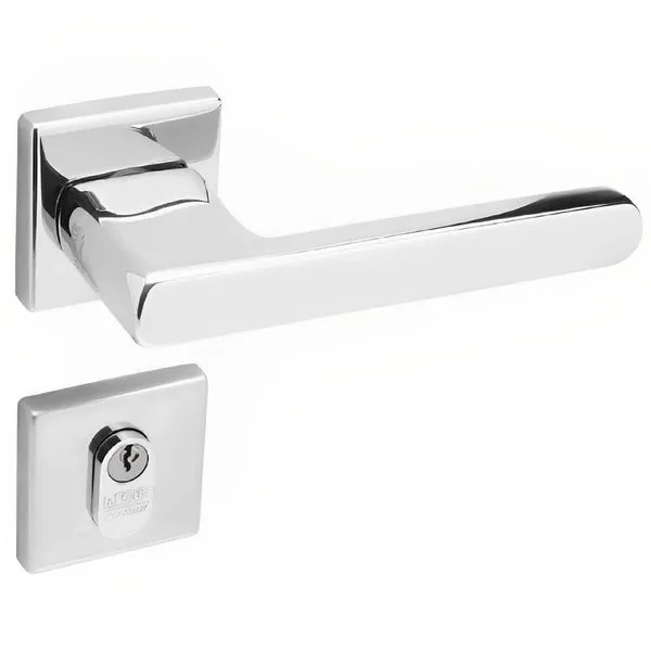 Conjunto De Fechadura 454 Em Inox Externa St255 Roseta 333 De Inox Polido - 43103039-4 - La Fonte