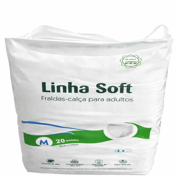 Fraldas Calça para adultos Nateen Linha Soft M 20 Unidades