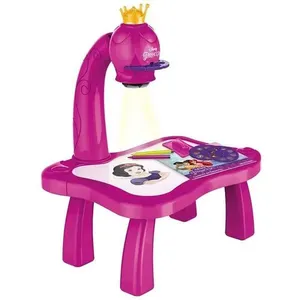 Mesa Projetora de Desenho Princesas Disney 2 em 1 com 24 Imagens Rosa Multikids Mesa Projetora de Desenho Princesas Disney 2 em 1 Rosa Multikids