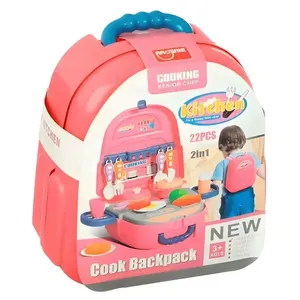 Mini Mochila Cozinha Portátil BA-01430 com 26 Peças Plástico PP Top Mini Mochila Cozinha Portátil BA-01430 26 Peças Top