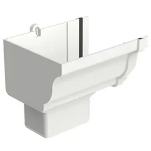 Bocal Esquerdo Retangular Aquapluv Style Branco - 32029949 - Tigre Bocal Calha Retangu Esquerda Aquapluv Style Branco