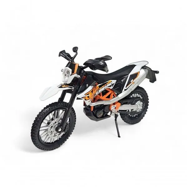 Miniatura de Moto Ktm 690 Enduro em Metal Escala 1:18 com Detalhes Realistas e Rodas de Borracha Californ Toys Miniatura de Moto Ktm 690 Enduro Escala 1:18 com Detalhes Realistas Californ Toys