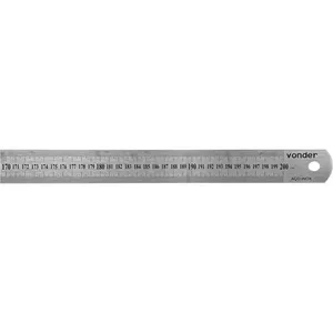 Escala Régua de Aço Inox 2.000 mm - VONDER