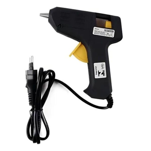 Pistola De Cola Quente Profissional 8w Grande Bivolt Preta