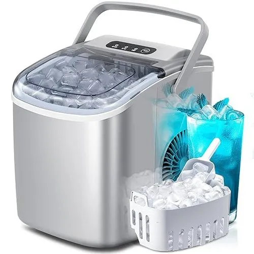 Máquina de Gelo Portátil CRZOE Cinza A-BI