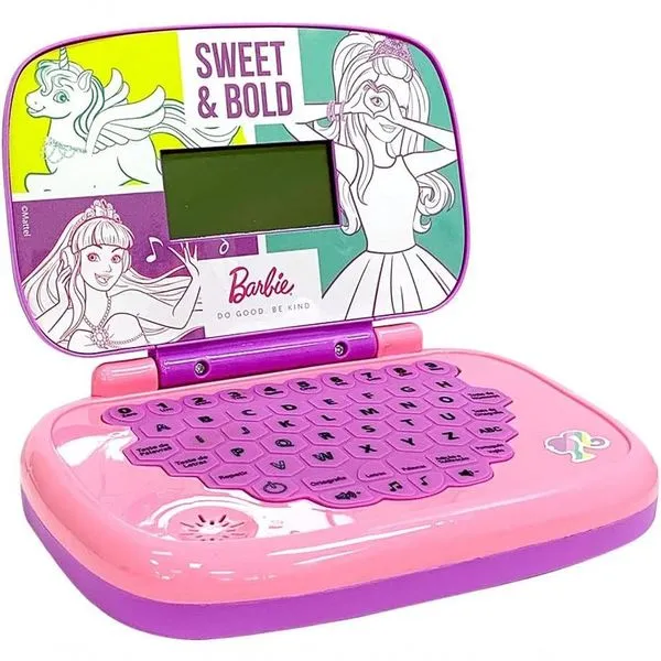 Brinquedo Educativo Laptop Infantil Barbie Bilíngue Portugues e Ingles Rosa Candide Laptop Infantil Barbie Brinquedo Educativo Bilíngue Portugues e Ingles Rosa Candide