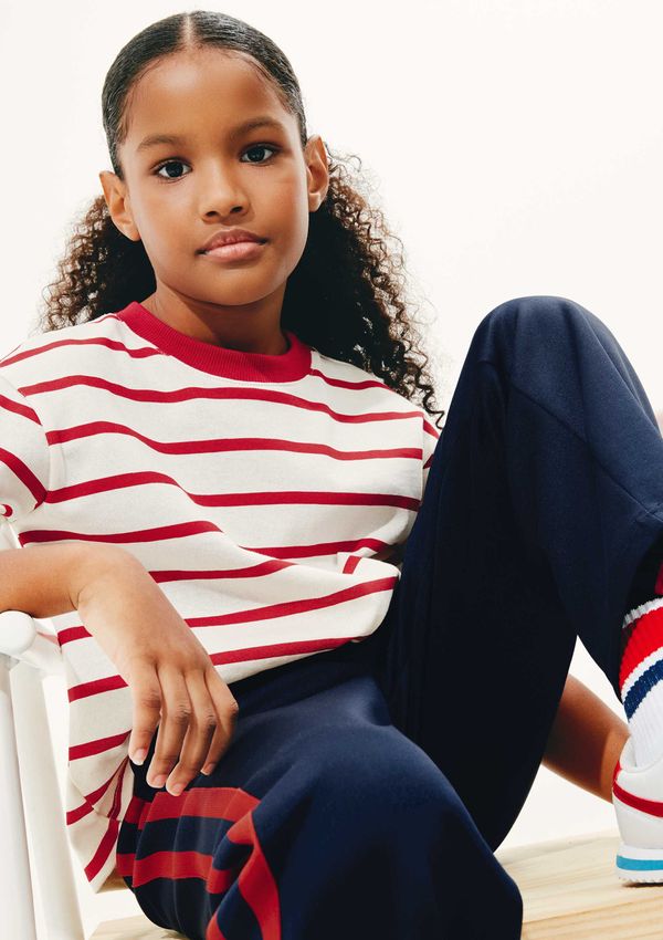 Blusa Infantil Menina Em Malha Binada Fio Tinto - Vermelho 014